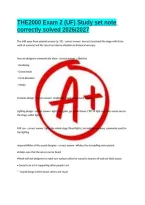 THE2000 Exam 2 &lpar;UF&rpar; Study set note correctly solved 2026&sol;2027