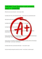 THE2000 Final Question and answers rated A&plus; 2026&sol;2027