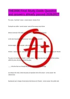 THE2000 Final Study Guide Question and answers already passed 2026&sol;2027