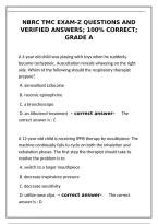 NBRC TMC Exam-Z Questions and Verified Answers &ndash; 100&percnt; Correct Grade A Study Guide&NewLine;&NewLine;