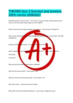 THE2000 Quiz 3 Question and answers 100&percnt; correct 2026&sol;2027