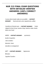 NUR 215 Final Exam Questions with Detailed Verified Answers &ndash; 100&percnt; Correct Study Guide&NewLine;&NewLine;