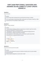 Cmpc Exam Prep Overall Questions And&NewLine;Answers Solved Correctly Latest Update&NewLine;Graded A&plus;