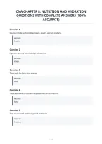 Cna Chapter 8&colon; Nutrition And Hydration&NewLine;Questions With Complete Answers &lpar;100&percnt;&NewLine;Accurate&rpar;