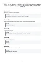 Cna Final Exam Questions And Answers Latest&NewLine;Update