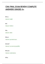 Cna Final Exam Review Complete&NewLine;Answers Graded A&plus;