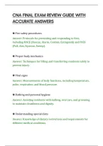 Cna Final Exam Review Guide With&NewLine;Accurate Answers