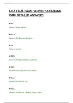 Cna Final Exam Verified Questions&NewLine;With Detailed Answers