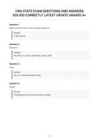 Cna State Exam Nursing Assistant&NewLine;Practice Questions And Solutions
