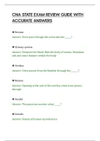 Cna State Exam Review Complete&NewLine;Answers Graded A&plus;