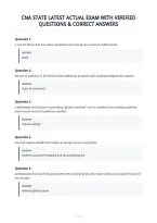 Cna State Frequently Tested Actual Exam&NewLine;Questions With Correct Answers