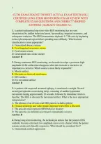 Cltm Exam 2026&sol;2027 Newest Actual Exam Test Bank &vert; &NewLine;Certified Long-Term Monitoring Exam Review With &NewLine;Complete Exam Questions And Correct Verified &NewLine;Answers &vert; Already Graded A&plus;&period;&period; 