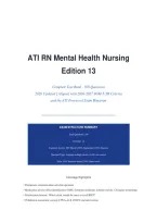 ATI RN MENTAL HEALTH NURSING EDITION 13&period;0 ACTUAL EXAM 2026&sol;2027 &vert; Complete Test Bank &vert; 300 Questions &vert; DSM-5-TR Aligned &vert; Pass Guaranteed - A&plus; Graded&NewLine;&NewLine;