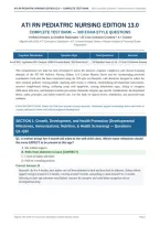 ATI RN PEDIATRIC NURSING EDITION 13&period;0 ACTUAL EXAM 2026 &vert; Complete Test Bank &vert; 300 Questions &vert; Verified Answers & Rationales &vert; Pass Guaranteed - A&plus; Graded&NewLine;&NewLine;