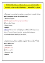 NSG 121 Final Exam &ndash; Health Assessment &lpar;2026&sol;2027&rpar; &vert; &NewLine;Questions & Answers Plus Rationales &vert; Instant Pdf Download 