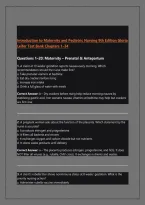 Introduction to Maternity and Pediatric Nursing 9th Edition Gloria Leifer Test Bank Chapters 1&ndash;34