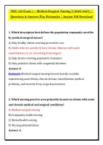 NSG 123 Exam 1 &ndash; Medical-Surgical Nursing I &lpar;2026&sol;2027&rpar; &vert; &NewLine;Questions & Answers Plus Rationales &vert; Instant Pdf Download 