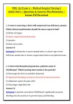 NSG 123 Exam 3 &ndash; Medical-Surgical Nursing I &NewLine;&lpar;2026&sol;2027&rpar; &vert; Questions & Answers Plus Rationales &vert; &NewLine;Instant Pdf Download 