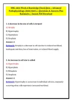 NSG 5003 Week 2 Knowledge Check Quiz &ndash; Advanced &NewLine;Pathophysiology &lpar;2026&sol;2027&rpar; &vert; Questions & Answers Plus &NewLine;Rationales &vert; Instant Pdf Download 
