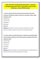 NSG 5003 Week 10 Knowledge Check Quiz &ndash; Advanced &NewLine;Pathophysiology &lpar;2026&sol;2027&rpar; &vert; Questions & Answers Plus &NewLine;Rationales &vert; Instant Pdf Download