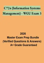 WGU C724 Information Systems Management Exam 3 Study Guide &vert; Practice Questions and Exam Preparation