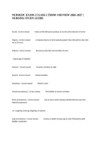 Nur1023C Exam 2 Class 2 Term 1 Review 2026&ndash;2027 &vert; Nursing Study Guide