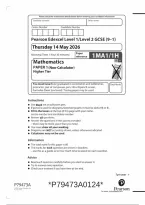 Edexcel GCSE Maths 2026 Paper 1H Questions &lpar;1MA1&rpar;