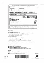 Edexcel GCSE Maths 2026 Paper 3F Questions &lpar;1MA1&rpar;