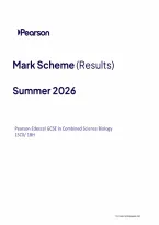 Edexcel GCSE Combined Science 2026 Paper 1BH Mark Scheme &lpar;1SC0&rpar;