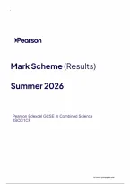 Edexcel GCSE Combined Science 2026 Paper 1CF Mark Scheme &lpar;1SC0&rpar;