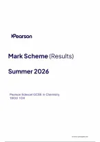 Edexcel GCSE Combined Science 2026 Paper 1CH Mark Scheme &lpar;1SC0&rpar;