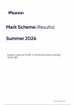 Edexcel GCSE Combined Science 2026 Paper 2BF Mark Scheme &lpar;1SC0&rpar;