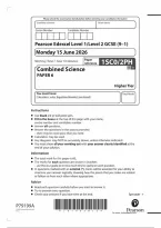 Edexcel GCSE Combined Science 2026 Paper 2PH Questions &lpar;1SC0&rpar;