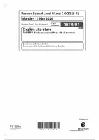 Edexcel GCSE English Literature 2026 Paper 01 Questions &lpar;1ET0&rpar;