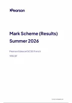 Edexcel GCSE French 2026 Paper 3F Mark Scheme &lpar;1FR1&rpar;