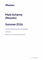 Edexcel GCSE Geography A 2026 Paper 02 Mark Scheme &lpar;1GA0&rpar;