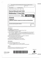 Edexcel A Level French 2026 Paper 02 Questions &lpar;9FR0&rpar;