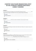 Chapter 1 Healthcare Organization Latest&NewLine;Actual Exam With Verified Questions &&NewLine;Correct Answers