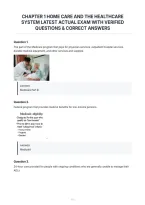 Chapter 1 Home Care And The Healthcare&NewLine;System Latest Actual Exam With Verified&NewLine;Questions & Correct Answers&NewLine;