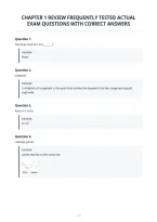 Chapter 1 Review Frequently Tested Actual&NewLine;Exam Questions With Correct Answers