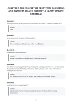 Chapter 1 The Concept Of Creativity Questions&NewLine;And Answers Solved Correctly Latest Update&NewLine;Graded A&plus;&NewLine;
