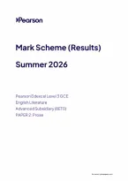 Edexcel AS English Literature 2026 Paper 02 Mark Scheme &lpar;8ET0&rpar;