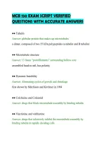 Mcb 150 Exam Prep Test Bank Verified&NewLine;Questions And Correct Answers