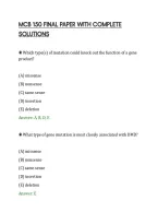 Mcb 150 Final Paper With Complete&NewLine;Solution