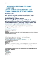 Apea 3P Actual Exam Testbank 2026-2027 Latest Edition