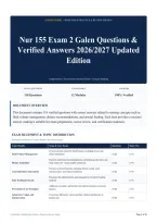 Nur 155 Exam 2 Galen Questions & Verified Answers 2026&sol;2027 Updated Edition