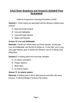 California Acupuncture Licensing Examination &lpar;CALE&rpar;Questions and Answers&vert; Updated&vert; Pass Guaranteed
