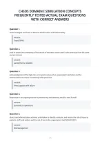 Chsos Domain I Simulation Concepts&NewLine;Frequently Tested Actual Exam Questions&NewLine;With Correct Answers