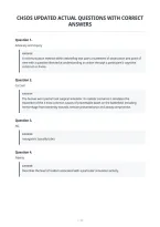Chsos Updated Actual Questions With Correct&NewLine;Answers&NewLine;