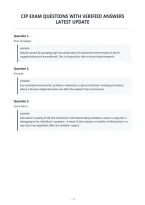 Cip Exam Questions With Verified Answers&NewLine;Latest Update